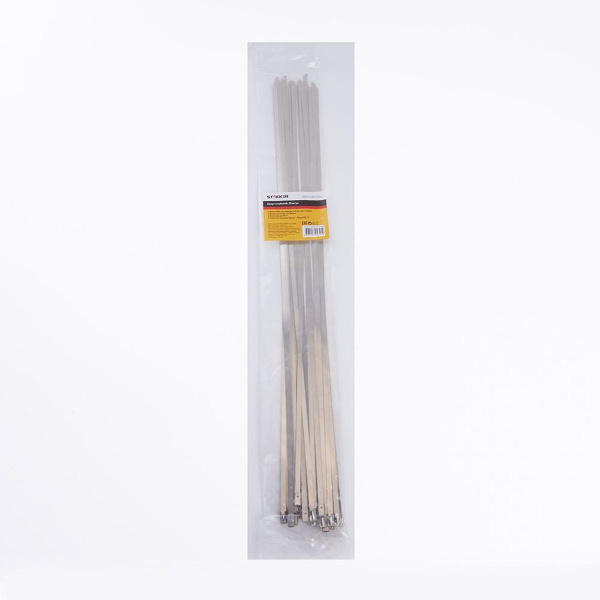 Хомут стальной Stekker SSCT46-500 4,6х500мм, d пучка max 146мм, нагрузка 55кг, серый 32799