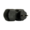 Разветвитель сетевой 2-местный с/з Stekker ADP16-12-21, 250V,16A, ABS огнеустойчивый пластик, черный 50107