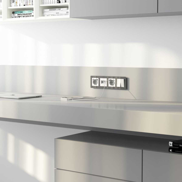 Накладка для двойной розетки Werkel Еthernet RJ-45 белый акрил W1191141 4690389197390