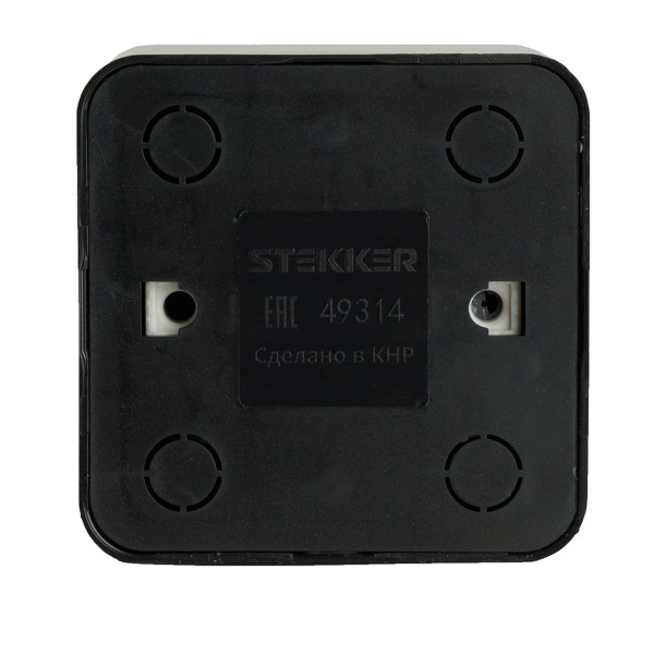 Розетка 2P+PE Stekker София черный MST16-11-02 49314