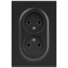 Розетка ЭРА Arktik 16-2107-05 без заземления двойная 2X2P 16А-250В антрацит Б0071685