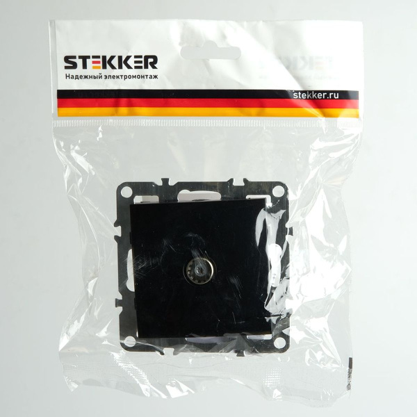 ТВ-розетка Stekker Эрна черный PST00-9108-03 49152