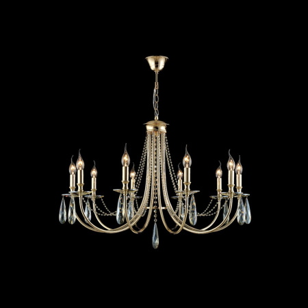 Подвесная люстра Crystal Lux Victoria SP10 Gold/Amber