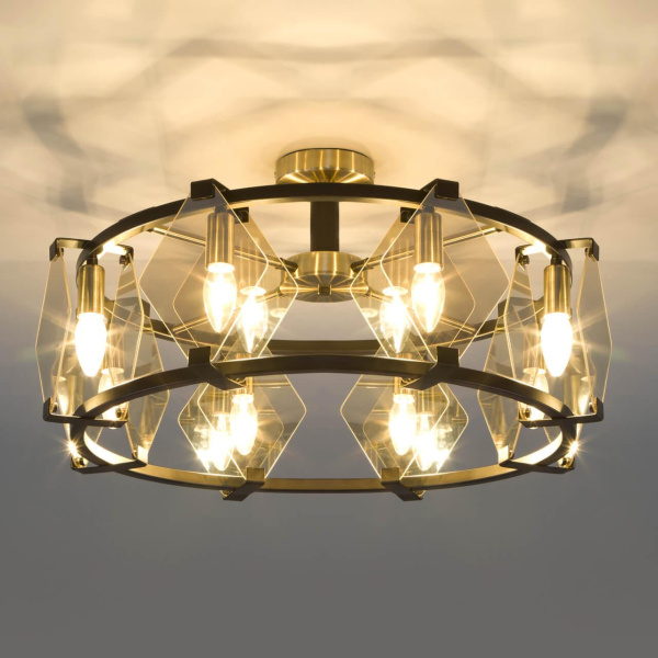 Потолочная люстра Eurosvet Aragon 60126/8 черный Smart