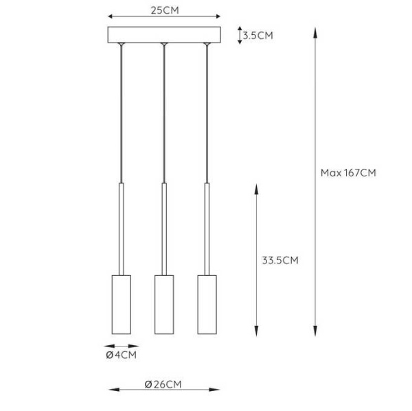 Подвесная светодиодная люстра Lucide Tubule 24401/21/30