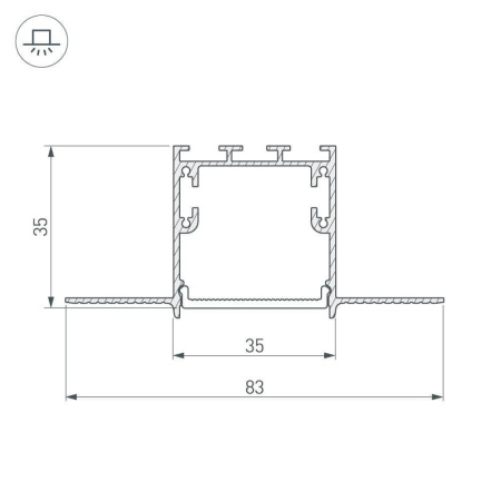 Профиль Arlight SL-LINIA32-FANTOM-2000 ANOD 027158