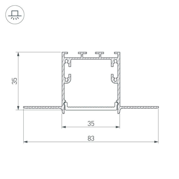 Профиль Arlight SL-LINIA32-FANTOM-2000 ANOD 027158