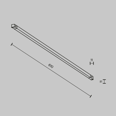 Трековый светильник Maytoni Technical EXILITY X Basis TR240-2-12W3K-B