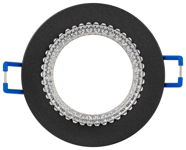 Светильник встраиваемый декоративный ЭРА DK109 BK/CL под лампу MR16 GU5.3 черный/прозрачный Б0058417