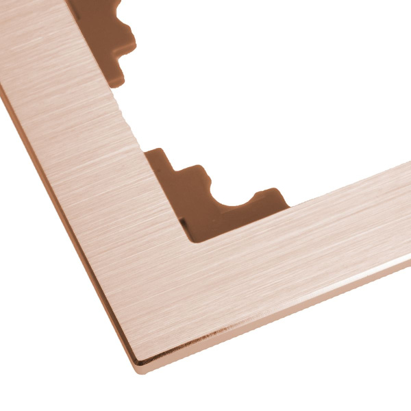 Рамка 2-местная, металл, Stekker, MFR00-7002-02, серия Катрин, шампань 50014