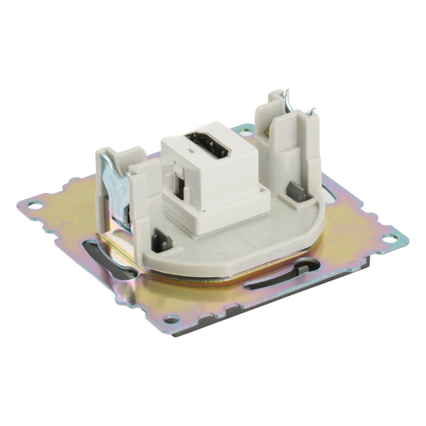 Розетка HDMI 2.1, Type A (механизм), серия Катрин, графит, GLS00-7118-06 50059