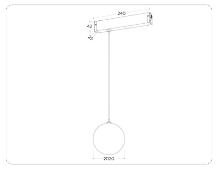 Трековый светодиодный светильник Ambrella Light Track System Magnetic 220V GL1441
