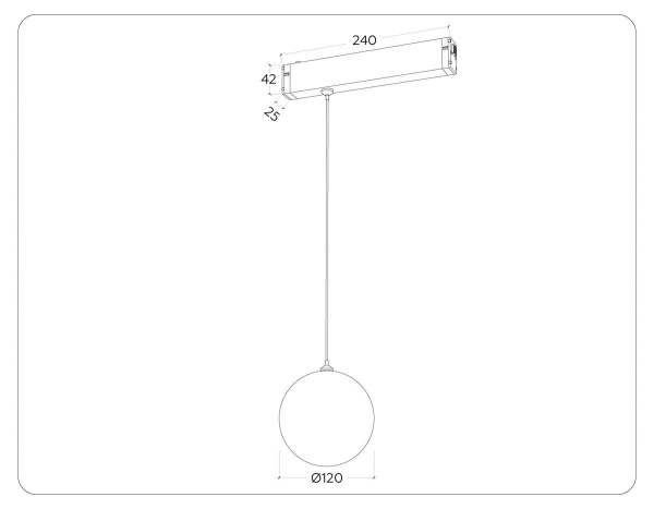 Трековый светодиодный светильник Ambrella Light Track System Magnetic 220V GL1441