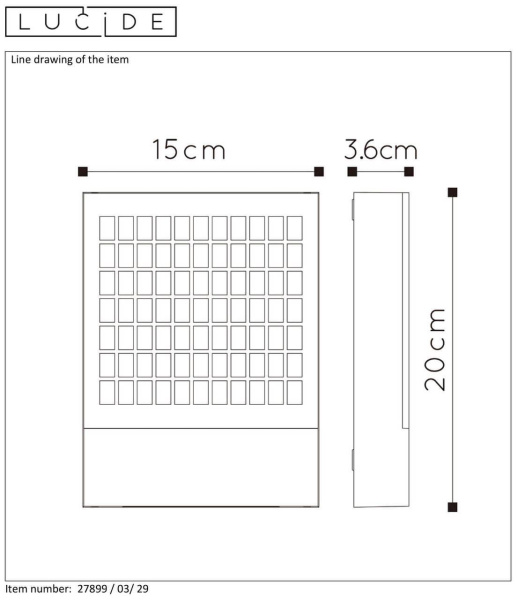 Уличный настенный светодиодный светильник Lucide Digit 27899/03/29