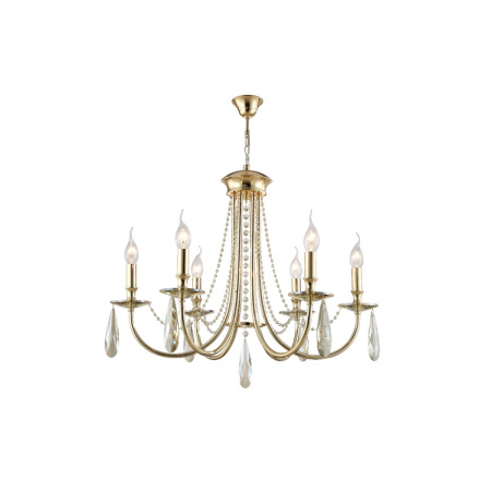 Подвесная люстра Crystal Lux Victoria SP6 Gold/Amber