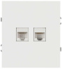 Розетка ЭРА Arktik 16-3108-01 информационная двойная 2XRJ45 белый Б0070484