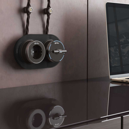 Переключатель-выключатель Werkel Vintage мокко матовый/хром W5812052 4690389174049