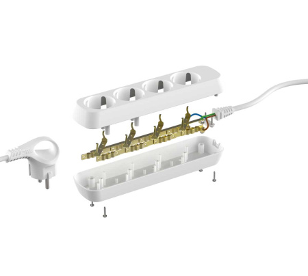 Удлинитель электрический ЭРА UDL-16-430-E Greenline 4 розетки с заземлением 3м ПВС 3x1мм2 Б0065028