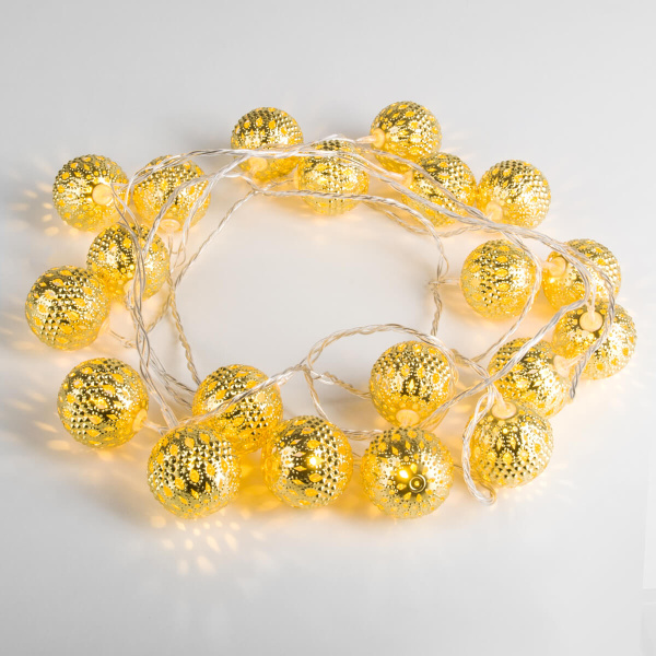 Светодиодная гирлянда Eurosvet нить 230V 400-003 золото/теплый белый с эффектом мерцания