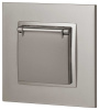 Розетка ЭРА Elegance 14-2103-16 с заземлением 2P+E Schuko со шторками с крышкой 16А-250В титан Б0065811