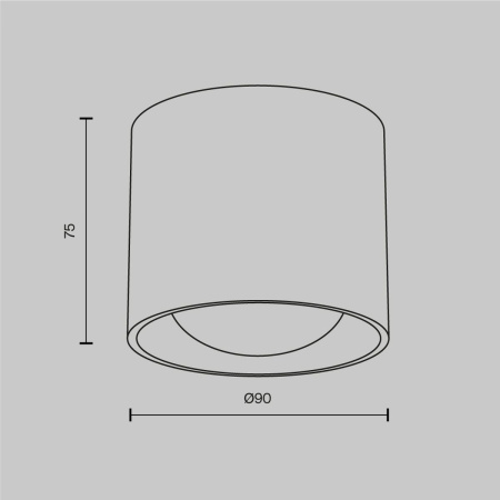 Потолочный светодиодный светильник Maytoni Technical Ceiling Lens C217CL-15W3K-W
