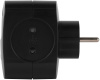 Разветвитель электрический ЭРА SP-4-3USBAC-B на 4 розетки + 3 USB A+C со шторками 10А черный Б0069084