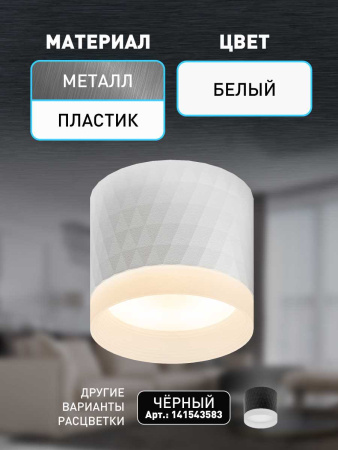 Настенно-потолочный светильник ЭРА OL37 WH Б0056385