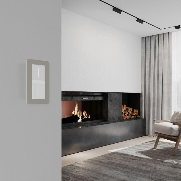 Рамка Werkel Split на 2 поста дымчатый/белый W0023067 4690389206061