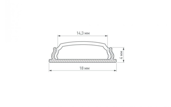 Профиль Arlight ARH-Bent-W18-2000 Anod 023087