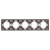 Рамка Stekker, PFR00-5005-09 5-местная Эмили, антрацит, soft touch 49940