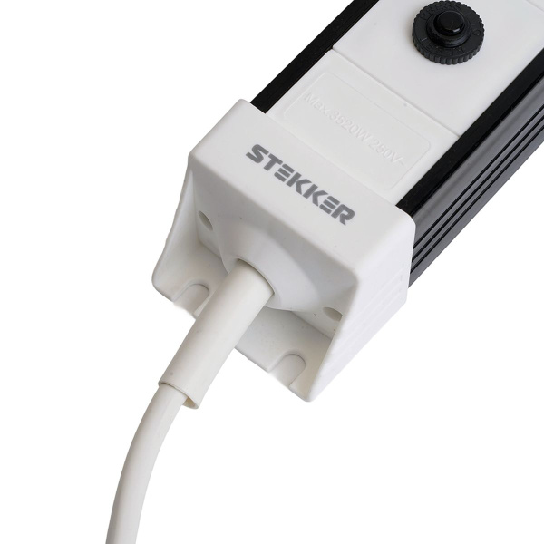 Сетевой фильтр 6-местный с/з Stekker 3x1мм2, 1,8 м, 250В, 16А Techno, HM22-61-02, белый 50150