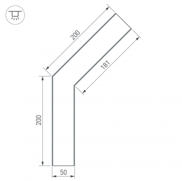 Коннектор угловой Arlight SL-Line-5035-135 030113