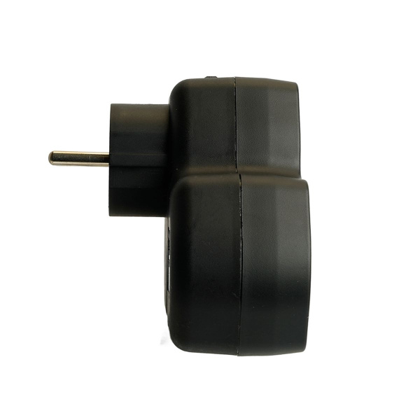 Разветвитель сетевой 3-местный с/з Stekker ADP16-13-21, 250V,16A, ABS огнеустойчивый пластик, черный 50108