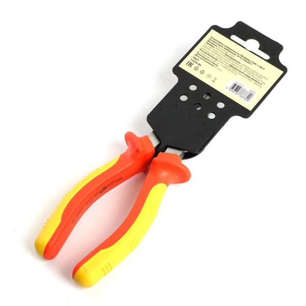 Плоскогубцы комбинированные диэлектрические, 160мм, Cr-V, двухкомпонентная рукоятка PLM-1-160-P 39779