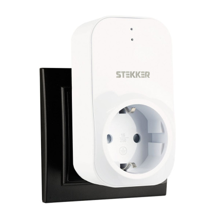 Реле напряжения для розетки Stekker VP-100W-3M, 230В, 16A,белый 50687