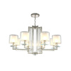 Подвесная люстра Crystal Lux Nicolas SP-PL8 Nickel/White