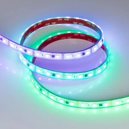 Светодиодная лента Arlight 12W/m 60LED/m 5060SMD разноцветный 5М SPI-PS-B60-12mm 12V 039599
