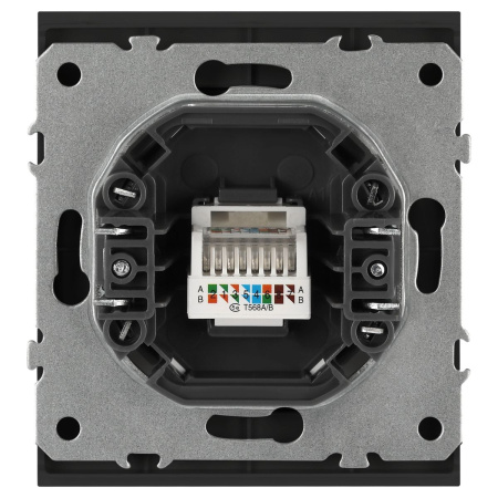 Розетка ЭРА Arktik 16-3107-05 информационная RJ45 антрацит Б0070478