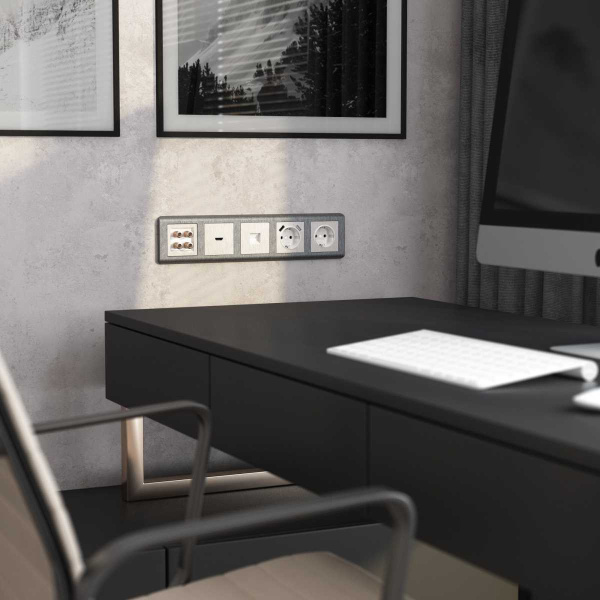 Телефонная розетка Werkel RJ-11 перламутровый рифленый W1182013 4690389172731