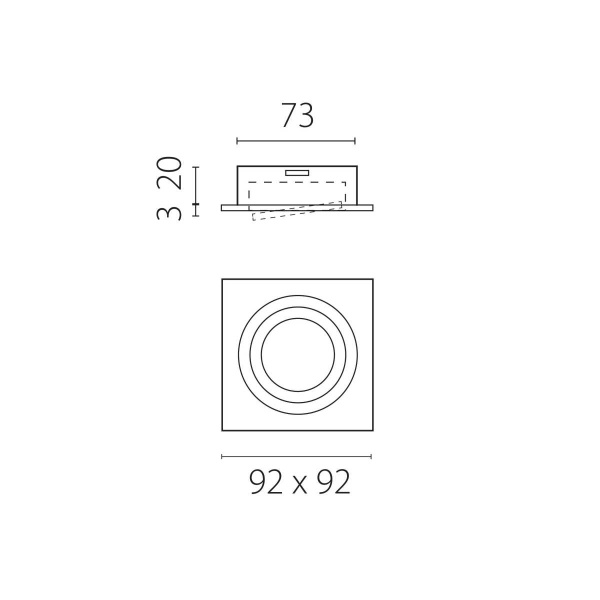 Светильник встраиваемый MR16/GU10 max 1x12Вт Singo Base Lightstar 011615