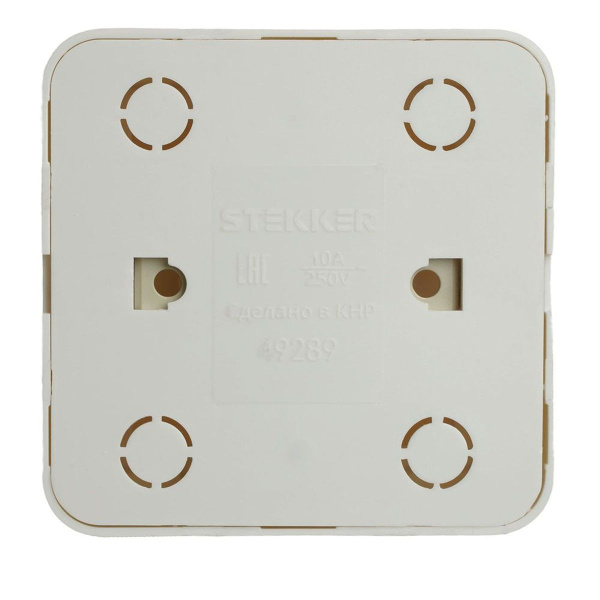 Выключатель двухклавишный Stekker белый MSW10-20-01 49289