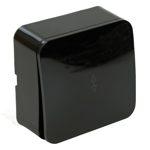 Переключатель одноклавишный Stekker София черный MSW10-12-02 49387