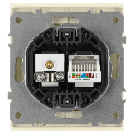 Розетка ЭРА Arktik 16-3110-02 комбинированная RJ45+TV слоновая кость Б0070495