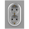 Розетка ЭРА Arktik 16-2105-03 двойная с заземлением 2X2P+E Schuko со шторками 16А-250В алюминий Б0070456