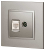 Розетка ЭРА Elegance 14-3110-16 RJ45+TV, титан Б0065768