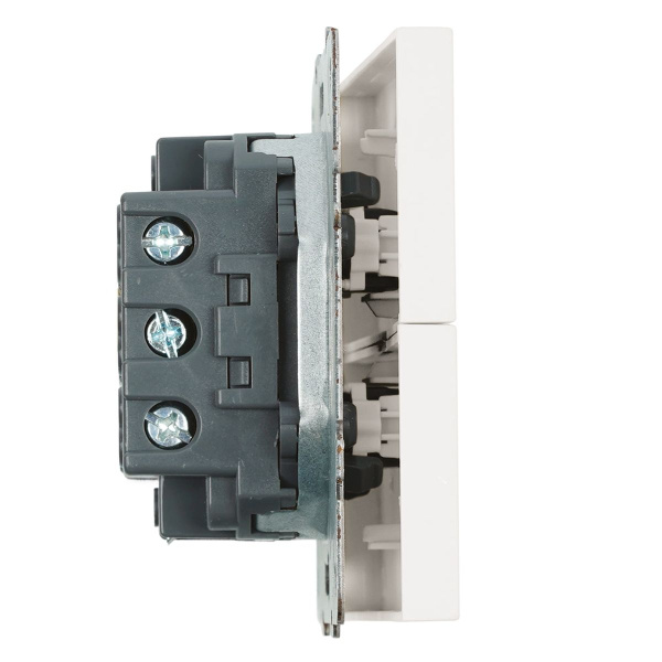 Переключатель двухклавишный Stekker Эмили белый фарфор RSW10-5107-01 49869