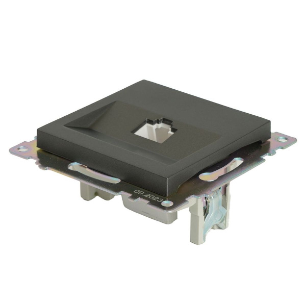 Розетка компьютерная RJ-45 Stekker Катрин графит GLS00-7107-06 49418
