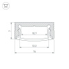Профиль Arlight SL-Slim-H7-3000 Anod 036033