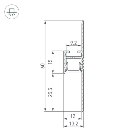 Профиль Arlight ARH-Plintus-Fantom-2000 Black 038550