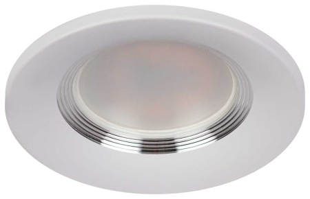 Светильник встраиваемый алюминиевый ЭРА KL107 WH/SL под лампу MR16 GU5.3 белый/серебро Б0061096